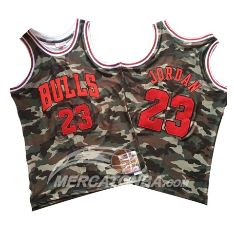 Maglia NBA Chicago Bulls Michael Jordan Hardwood Verde